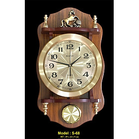 Đồng hồ quả lăc gỗ treo tường KN-S68HT(59x33cm)