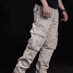 Quần kaki xám túi hộp nam chất liệu kaki cotton bền bỉ thấm hút mồ hôi tốt style bụi bặm - 30