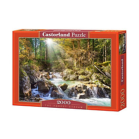 Xếp hình puzzle Sunny forest stream 2000 mảnh CASTORLAND C-200382