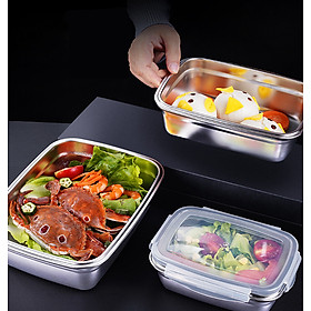Mua Hộp Inox 304 Đựng Thực Phẩm  Hộp Bảo Quản Thức Ăn Có Nắp Đậy CAVARA  An Toàn Vệ Sinh Chất Lượng (Hàng Chính Hãng)