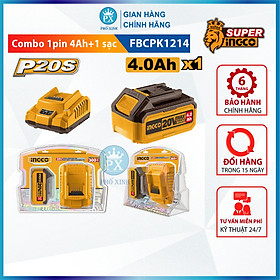 Mua PIN INGCO 20V 2AH  4AH  5AH - PIN Lithium-Ion - FBLI20011 - FBLI2002 - FBLI20031 – combo FBCK1214 - FBCK1424