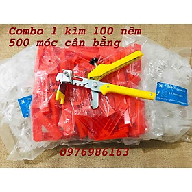 Combo 1 kìm bấm 100 nêm 500 ke móc cân bằng ốp lát gạch tùy chọn kích thước