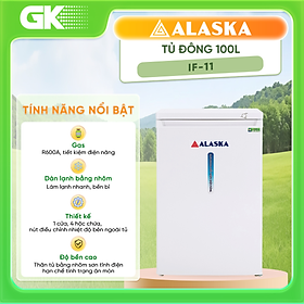 Mua TỦ ĐÔNG ĐỨNG ALASKA 110 LÍT IF-11 NHÔM (R600A) (4 HỘC CHỨA) (HÀNG CHÍNH HÃNG) (CHỈ GIAO HCM)