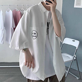 Áo Sơ Mi In Bướm Cặp Đôi Nam Nữ Hot Rẻ Đẹp Áo Khoác Kaki Mặt Cười Kiểu Sơ Mi Unisex -Shirt Đi Học Đi chơi Siêu Cute