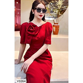 Đầm Thiết Kế Julia Dress Màu Đỏ Chất Liệu Vải Mango Mềm Mịn - Váy Thiết Kế Thanh Lịch Trẻ Trung