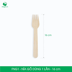 FNG1 - Combo 200 Nĩa gỗ dài 16 cm dùng 1 lần - Dĩa gỗ dài dùng 1 lần tiện lợi thân thiện môi trường