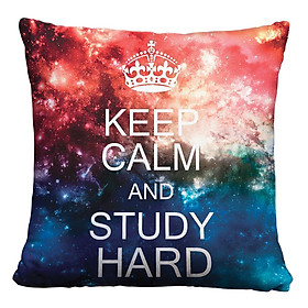 Gối vuông Keep calm and study hard - GVGA029