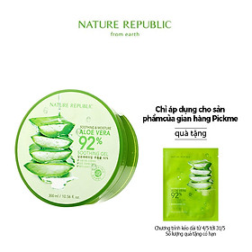 Gel Dưỡng Ẩm Tối Ưu Từ Nha Đam: Nature Republic Aloe Vera 92% 300ml