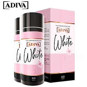 Bộ 2 Hộp Thực Phẩm Chức Năng Bảo Vệ Sức Khỏe Viên Nang White Adiva (60 Viên /Hộp)
