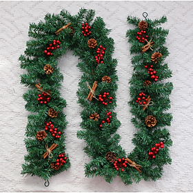 Mua Dây Lá Thông KCS24 Nhánh Cây Khô Và Quả Đỏ Trang Trí Noel Giáng Sinh