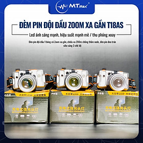 Đèn Pin Đội Đầu 1 Bóng Có Zoom Xa Gần T18AS, Chiếu Xa 200m Chống Thấm Nước, Đèn Pin Đeo Trán Siêu Sáng 3 Chế Độ hàng chính hãng