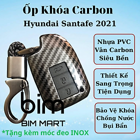 Ốp Vân Carbon Lót Silicon Bọc Bảo Vệ Chìa Khóa Xe Toyota Vios, Yaris 2019-2021 ( Tặng kèm móc đeo INOX )