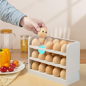 Rotating Egg Storage Box Household Case Fridge Eggs Organizer for Kitchen