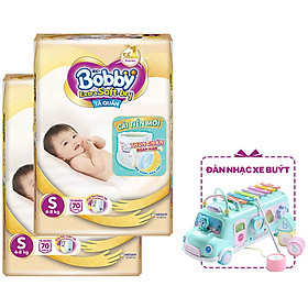Combo 2 Tã Quần Bobby Extra Soft Dry S70 - Tặng 1 Đàn Nhạc Xe Bus
