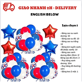 Bộ bóng cao su trang trí ngày Quốc Khánh Mỹ - 4 of July balloons qkm19