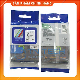 Mua Nhãn In HZE-S211 - Đen nền trắng 6mm x 8m - Dùng cho máy in BROTHER - AIMO - PUTY  Hàng nhập khẩu 