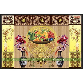 Mua tranh trang trí phòng thờ 3d. tranh in vải lụa không thấm nước siêu bền - 1