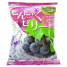 Combo 6 gói Thạch trái cây Konjac Jelly Aguri vị Nho gói 115gr