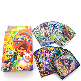 Bộ Thẻ Bài Pokemon 100 Pc EX GX Box Trading Card Game TCG Sưu Tập Đối Kháng Đẹp Đọc Đáo