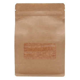 Mua 1 ký Túi Zip Giấy Kraft Nâu Đáy Bằng- 8 cạnh  Có Cửa Sổ