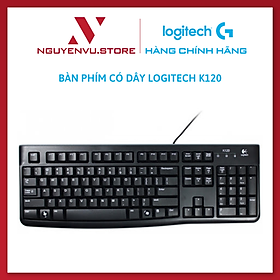 Bàn phím có dây Logitech K120 - Bền bỉ, chống tràn