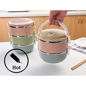 HỘP ĐỰNG CƠM GIỮ NHIỆT 2 TẦNG I CAMEN CHẤT LIỆU INOX 2 T
