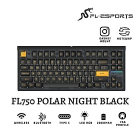 Mua Bàn phím cơ FL-Esports FL750 SAM Polar Night/Mashmallow (3 Mode - Gasket Mount) - Hàng chính hãng