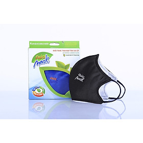 Bộ 4 Khẩu Trang Trơn Chống Bụi, Ô Nhiễm & Virus Than Hoạt Tính AsiaMask Chuẩn N95 - ĐEN
