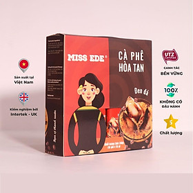 Cà phê hoà tan Đen đá MISS EDE - 240g: 15 x 16 g (có đường) - Siêu mạnh với tỷ lệ cà phê hoà tan tới 35% 