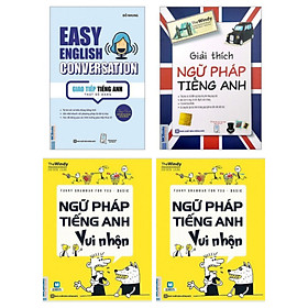 COMBO Easy English Conversation Giao tiếp tiếng Anh thật dễ dàng + Funny Grammar for you Basic Ngữ pháp tiếng Anh vui nhộn + Giải thích ngữ pháp tiếng anh