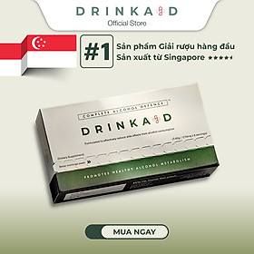 [Trực Tiếp Singapore] Viên Uống Giải Rượu DrinkAid 100% Tự Nhiên, Giúp Giải Độc Gan Và Giảm Các Tác Hại Của Rượu Bia Hộp 12 Viên