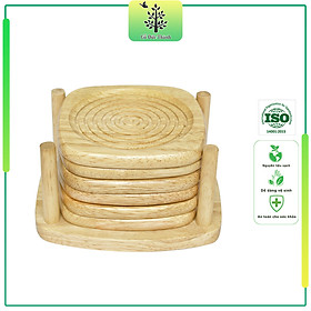 Mua Bộ lót ly (cốc) 6 cái | Gỗ Đức Thành - 20171 | Dùng cho gia đình  quán ăn  quán cafe