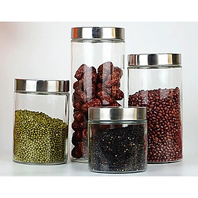Mua Lọ thuỷ tinh siêu dày nắp vặn inox 1650ml