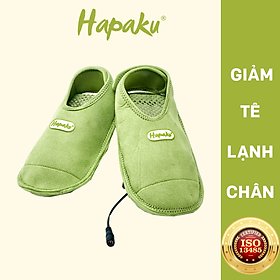Đôi Giày Chườm Nóng Thảo Dược Giảm Đau Bàn Chân Dùng Điện Phiên Bản Vỏ Đai Bằng Vải Da Lộn - Hapaku