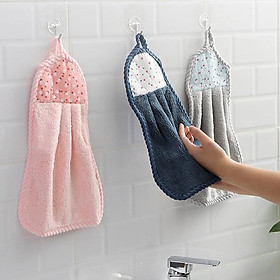 Mua Khăn lau tay nhà bếp dễ thương có móc treo tường cotton thấm hút tốt