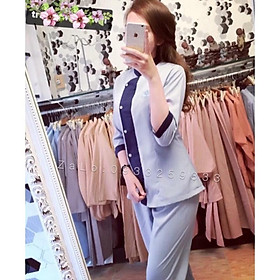 Đồ Lam Đi Chùa# Lãnh Tụ Phối Nữ # Đồ Bộ Nữ # Quần Áo Nữ