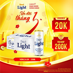 Bia Hanoi Light - Thùng 24 lon 330ml