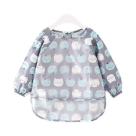 Áo yếm máng dài tay Cotton chống thấm nước cho bé tập ăn, tập vẽ Mastela size từ 6-36 tháng