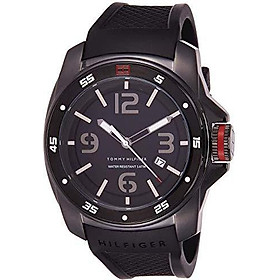 Tommy Hilfiger Men's 1790708 Analog Display Japan Movement Black Watch