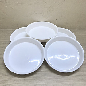 5 Khay Đĩa Lót Đế Chậu D150 - Màu Trắng