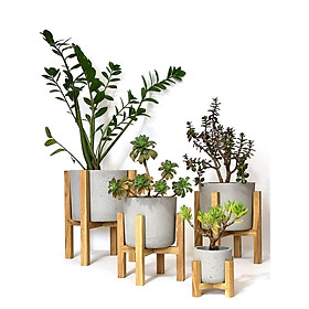 Chân đế gỗ để chậu cây đế cao