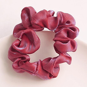 Dây buộc tóc Scrunchies lụa kim tuyến vòng tròn nhỏ HD74