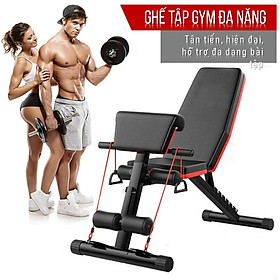 Ghế tập thể lực đa năng, ghế tập gym đa năng, ghế tập gym tập tạ 4 trong 1, có thể gấp gọn đa chức năng, dùng tại nhà, ghế băng tập thể thao dụng cụ thể hình đa năng, ghế tập bụng