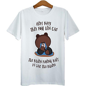 Áo Thun Unisex In Vì Sao Tui Buồn ASFU252 - Trắng