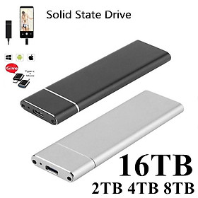 Ổ Cứng Ngoài SSD USB 3.1 Type-C 16TB 8TB 4TB 2TB Tốc Độ Cao ​​Ổ Đĩa Cứng Di Động Cho Máy Tính Laptop - 2TB