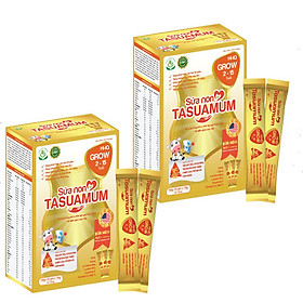 COMBO 02 HỘP SỮA BỘT CHO BÉ TỪ 02 TUỔI ĐẾN 15 TUỔI SỮA NON TASUAMUM HI-IQ GROW