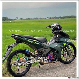 Tem Rời Exciter 150 Sniper xanh nhám candy 1