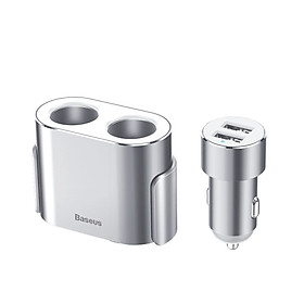 Mua Tẩu Sạc Đa Năng Baseus High Efficiency One to Two Cigarette Lighter(dual-cigarette lighter 80W +dual USB 3.1A (Hàng chính hãng)