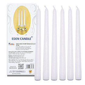 Mua Hộp 6 Nến Thơm Taper Eden Candle FTRAMART EDC2331 cao 25cm (Trắng)  phù hợp nhiều không gian trang trí