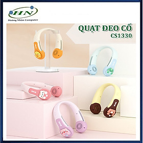 Quạt Đeo Cổ Mini Không Cánh WIND hình thú 2 bên siêu cute CS1330 - HN - GIAO NGẪU NHIÊN 